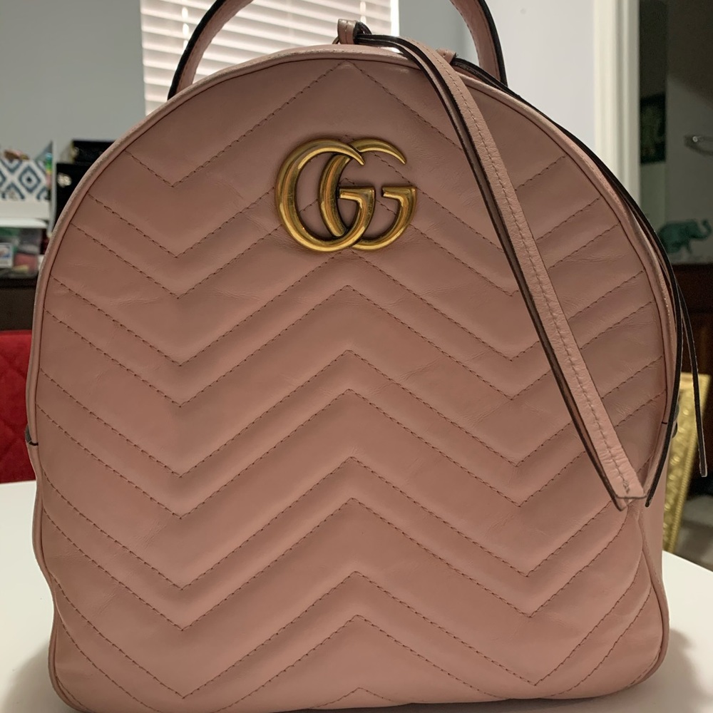Gucci Women's Pink GG Marmont Leather - Picture 3 of 6